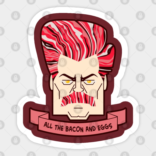 All Bacons and Eggs Sticker by zerobriant